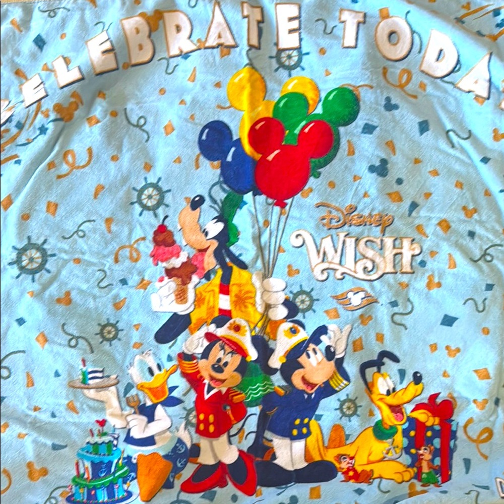 Disney Cruise line Disney wish huge oversize birthday beach towel